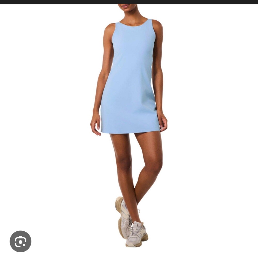 Spanx Get Moving High Neck Dress in Hydrangea Size Small